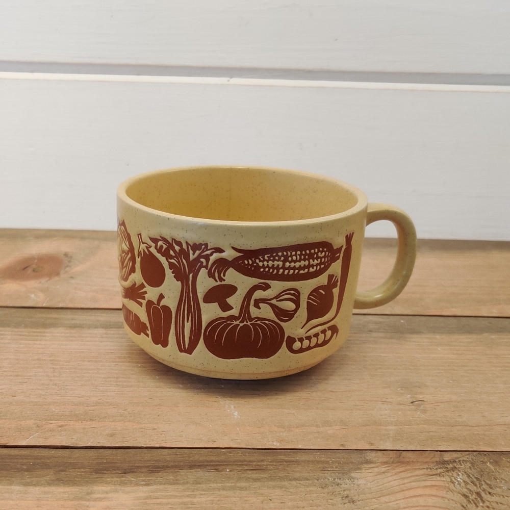 Vintage Made in Japan Veggie Stoneware Mug Planter